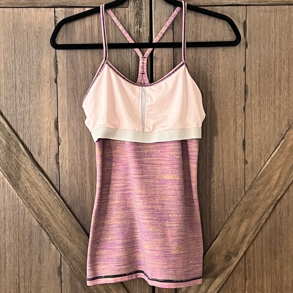 Lululemon Power Y Tank Luon Wee Are From Space Vintage Pink Size 6 EUC - Picture 8 of 9